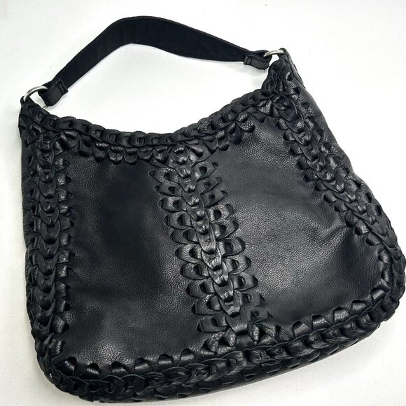 Lucky Brand Handbags - Lucky Brand*Pebbled Leather*Chain link Design*Black Hobo*Shoulder/Handbag